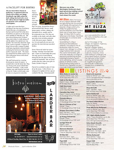 Peninsula Visitors Guide - Page 70