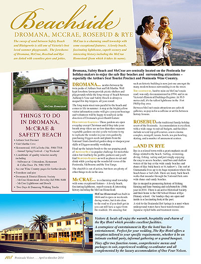 Peninsula Visitors Guide - Page 108